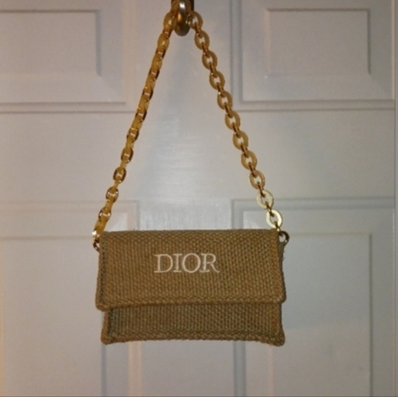 Dior NIB Beauty GWP Beige Woven Raffia Shoulder Bag - Picture 10 of 10